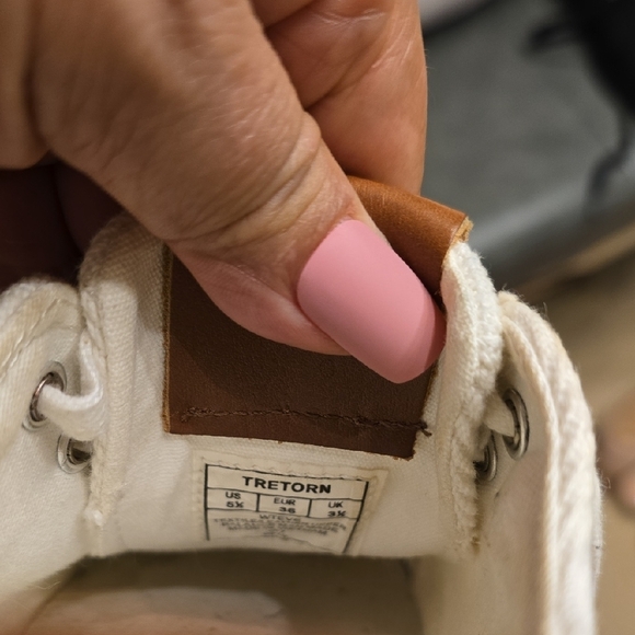 Tan and White Tretorn Espadrille Sneakers with Jute Midsole - Picture 8 of 10